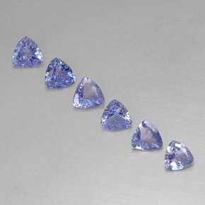 캐럿 천연 바이올렛 블루 탄자나이트 보석, 트릴리언, 4.6×4.6 mm, VVS-VS