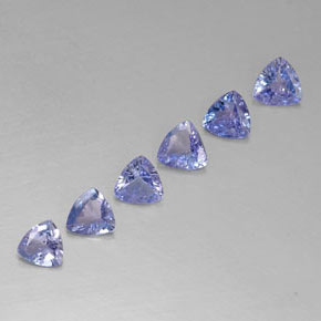 캐럿 천연 바이올렛 블루 탄자나이트 보석, 트릴리언, 4.6×4.6 mm, VVS-VS