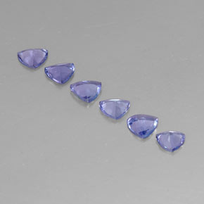 캐럿 천연 바이올렛 블루 탄자나이트 보석, 트릴리언, 4.6×4.6 mm, VVS-VS