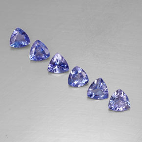 캐럿 천연 바이올렛 블루 탄자나이트 보석, 트릴리언, 4.5×4.4 mm, VVS-VS