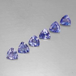 캐럿 천연 바이올렛 블루 탄자나이트 보석, 트릴리언, 4.5×4.4 mm, VVS-VS