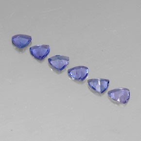 캐럿 천연 바이올렛 블루 탄자나이트 보석, 트릴리언, 4.5×4.4 mm, VVS-VS