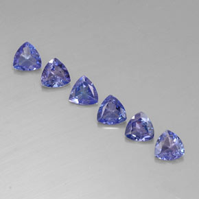 캐럿 천연 바이올렛 블루 탄자나이트 보석, 트릴리언, 4.5×4.4 mm, VVS-VS