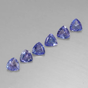 캐럿 천연 바이올렛 블루 탄자나이트 보석, 트릴리언, 4.5×4.4 mm, VVS-VS