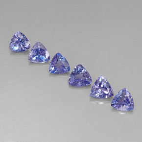 캐럿 천연 바이올렛 블루 탄자나이트 보석, 트릴리언, 4.7×4.6 mm, VVS-VS