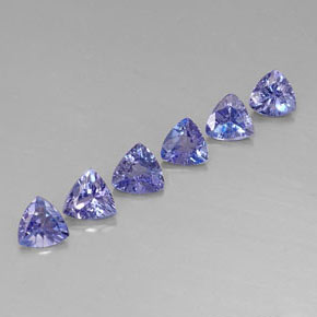 캐럿 천연 바이올렛 블루 탄자나이트 보석, 트릴리언, 4.7×4.6 mm, VVS-VS