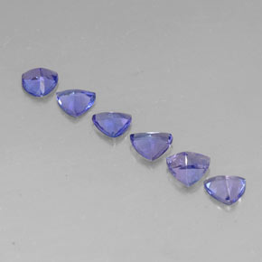 캐럿 천연 바이올렛 블루 탄자나이트 보석, 트릴리언, 4.7×4.6 mm, VVS-VS