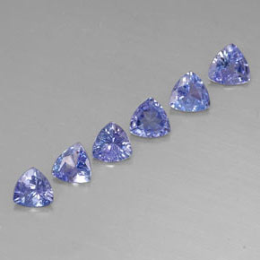 캐럿 천연 바이올렛 블루 탄자나이트 보석, 트릴리언, 4.8×4.7 mm, VVS-VS