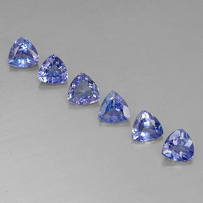 캐럿 천연 바이올렛 블루 탄자나이트 보석, 트릴리언, 4.7×4.6 mm, VVS-VS