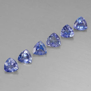 캐럿 천연 바이올렛 블루 탄자나이트 보석, 트릴리언, 4.7×4.6 mm, VVS-VS