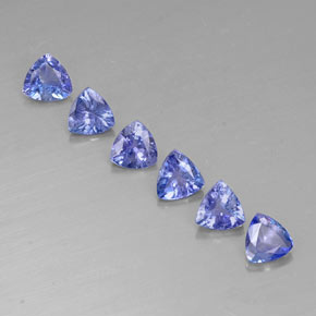 캐럿 천연 바이올렛 블루 탄자나이트 보석, 트릴리언, 4.6×4.6 mm, VVS-VS