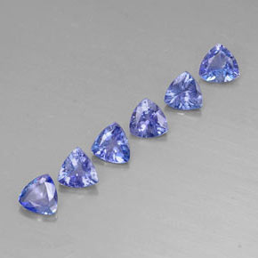 캐럿 천연 바이올렛 블루 탄자나이트 보석, 트릴리언, 4.6×4.6 mm, VVS-VS