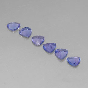 캐럿 천연 바이올렛 블루 탄자나이트 보석, 트릴리언, 4.6×4.6 mm, VVS-VS