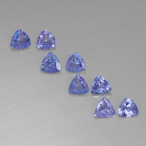 캐럿 천연 바이올렛 블루 탄자나이트 보석, 트릴리언, 4.6×4.5 mm, VVS-VS