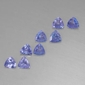 캐럿 천연 바이올렛 블루 탄자나이트 보석, 트릴리언, 4.6×4.5 mm, VVS-VS