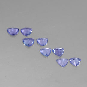 캐럿 천연 바이올렛 블루 탄자나이트 보석, 트릴리언, 4.6×4.5 mm, VVS-VS