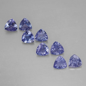 캐럿 천연 바이올렛 블루 탄자나이트 보석, 트릴리언, 4.5×4.5 mm, VVS-VS