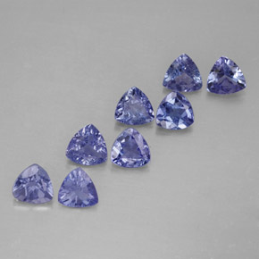 캐럿 천연 바이올렛 블루 탄자나이트 보석, 트릴리언, 4.5×4.5 mm, VVS-VS