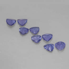 캐럿 천연 바이올렛 블루 탄자나이트 보석, 트릴리언, 4.5×4.5 mm, VVS-VS