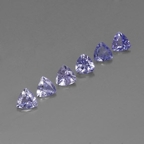 캐럿 천연 바이올렛 블루 탄자나이트 보석, 트릴리언, 4.6×4.5 mm, VVS-VS