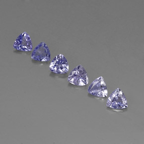 캐럿 천연 바이올렛 블루 탄자나이트 보석, 트릴리언, 4.6×4.5 mm, VVS-VS