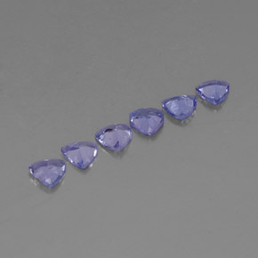 캐럿 천연 바이올렛 블루 탄자나이트 보석, 트릴리언, 4.6×4.5 mm, VVS-VS