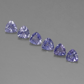 캐럿 천연 바이올렛 블루 탄자나이트 보석, 트릴리언, 4.6×4.5 mm, VVS-VS