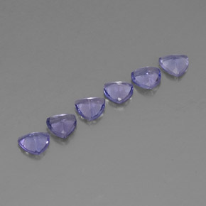 캐럿 천연 바이올렛 블루 탄자나이트 보석, 트릴리언, 4.6×4.5 mm, VVS-VS