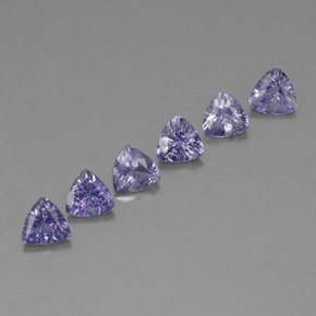 캐럿 천연 바이올렛 블루 탄자나이트 보석, 트릴리언, 4.6×4.5 mm, VVS-VS