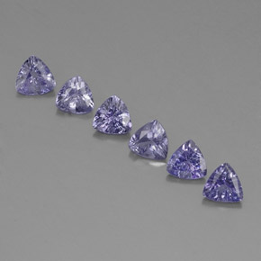 캐럿 천연 바이올렛 블루 탄자나이트 보석, 트릴리언, 4.6×4.5 mm, VVS-VS