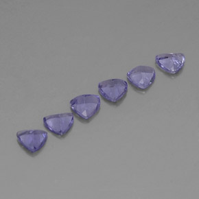 캐럿 천연 바이올렛 블루 탄자나이트 보석, 트릴리언, 4.6×4.5 mm, VVS-VS