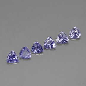 캐럿 천연 바이올렛 블루 탄자나이트 보석, 트릴리언, 4.6×4.6 mm, VVS-VS