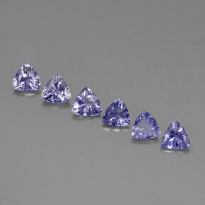 캐럿 천연 바이올렛 블루 탄자나이트 보석, 트릴리언, 4.6×4.6 mm, VVS-VS