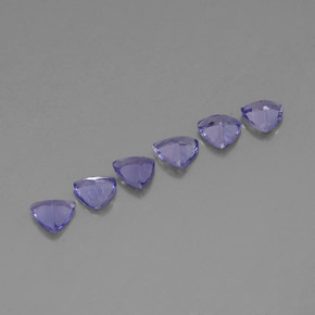 캐럿 천연 바이올렛 블루 탄자나이트 보석, 트릴리언, 4.6×4.6 mm, VVS-VS