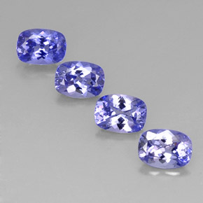 캐럿 천연 바이올렛 블루 탄자나이트 보석, 쿠션 컷, 6.9×5 mm, VVS-VS