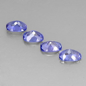 캐럿 천연 바이올렛 블루 탄자나이트 보석, 쿠션 컷, 6.9×5 mm, VVS-VS