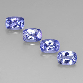 캐럿 천연 바이올렛 블루 탄자나이트 보석, 쿠션 컷, 7×5 mm, VVS-VS