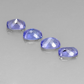 캐럿 천연 바이올렛 블루 탄자나이트 보석, 쿠션 컷, 7×5 mm, VVS-VS