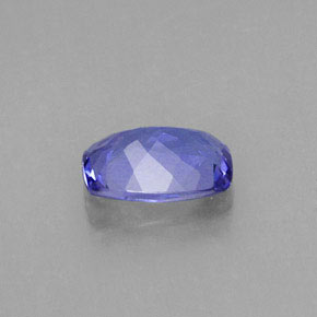 0.89캐럿 천연 바이올렛 블루 탄자나이트, 쿠션 컷, 7.1×5.1 mm, VVS