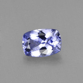 0.79캐럿 천연 바이올렛 블루 탄자나이트, 쿠션 컷, 7×4.9 mm, VS