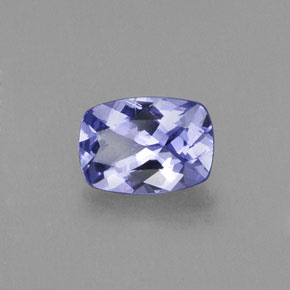 0.79캐럿 천연 바이올렛 블루 탄자나이트, 쿠션 컷, 7×4.9 mm, VS