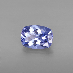 0.81캐럿 천연 바이올렛 블루 탄자나이트, 쿠션 컷, 6.9×5 mm, VVS