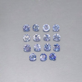 캐럿 천연 바이올렛 블루 탄자나이트 보석, 라운드 컷, 2.65 mm, VVS-VS