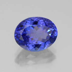3.24캐럿 천연 바이올렛 블루 탄자나이트, 타원형 컷, 10.3×8.2 mm, VVS