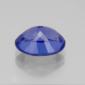 3.24캐럿 천연 바이올렛 블루 탄자나이트, 타원형 컷, 10.3×8.2 mm, VVS
