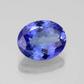 2.84캐럿 천연 바이올렛 블루 탄자나이트, 타원형 컷, 10.1×8.2 mm, IF