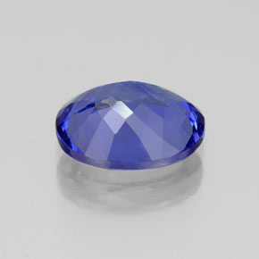 2.84캐럿 천연 바이올렛 블루 탄자나이트, 타원형 컷, 10.1×8.2 mm, IF