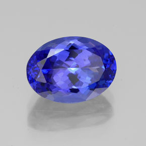 3.33캐럿 천연 바이올렛 블루 탄자나이트, 타원형 컷, 10.6×7.7 mm, VVS