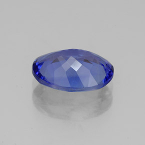 2.38캐럿 천연 바이올렛 블루 탄자나이트, 타원형 컷, 9.9×7.7 mm, VVS-VS