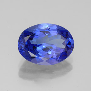 3.15캐럿 천연 바이올렛 블루 탄자나이트, 타원형 컷, 10.8×7.9 mm, VVS